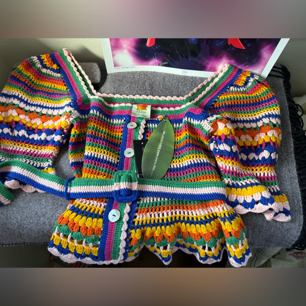 NWT Farm Rio Crochet Top - Picture 2 of 3